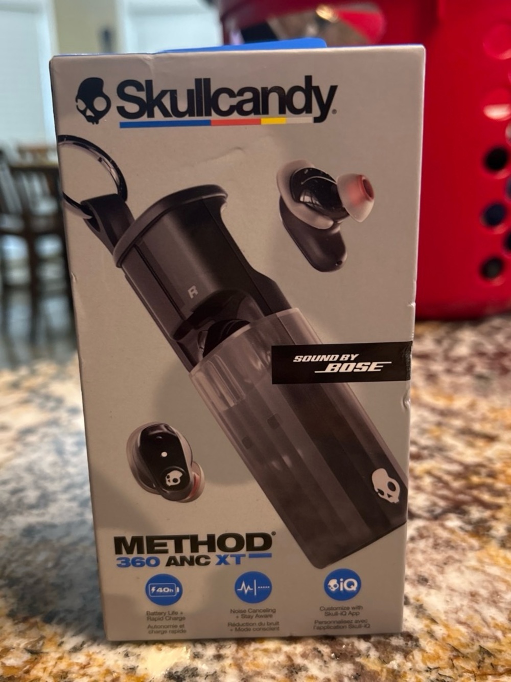 Skullcandy True Wireless Earbuds in Black with Red Accent